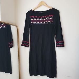 Nine West Long Sleeve Knit Mini Dress